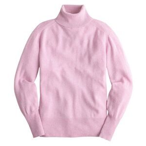 J. Crew Cashmere Marled fold-over Turtleneck Sweater Women's S - Soft Pink BD621